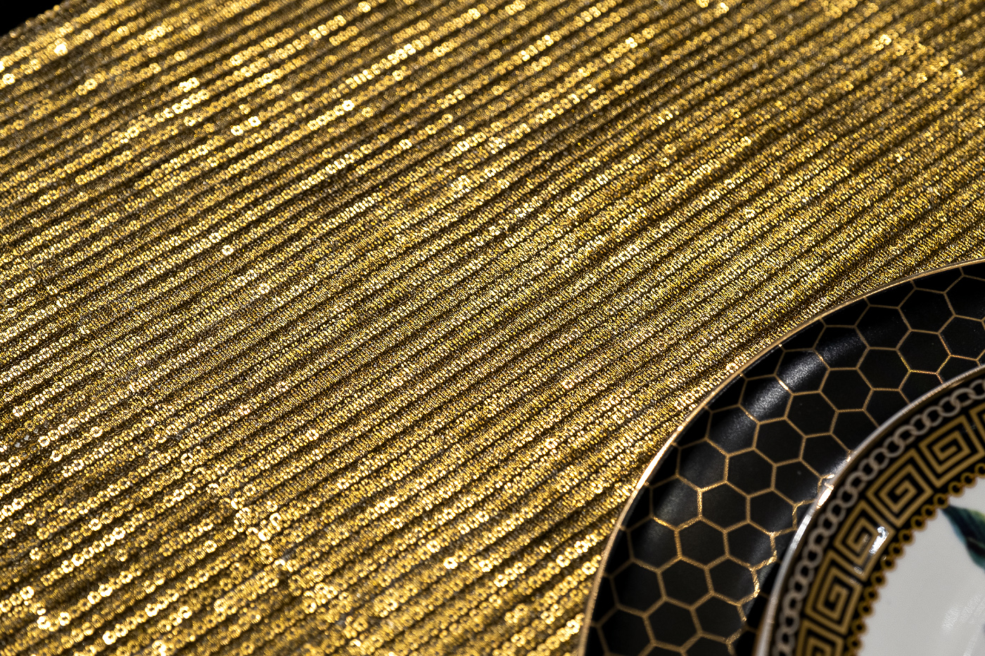 Текстильная подставка «Аурум» золотая 3