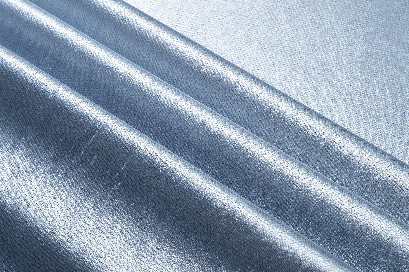 Ткань портьерная/мебельная ВАЛЬДЕС ОДНОТОННЫЙ (VALDES PLAIN) голубая 2