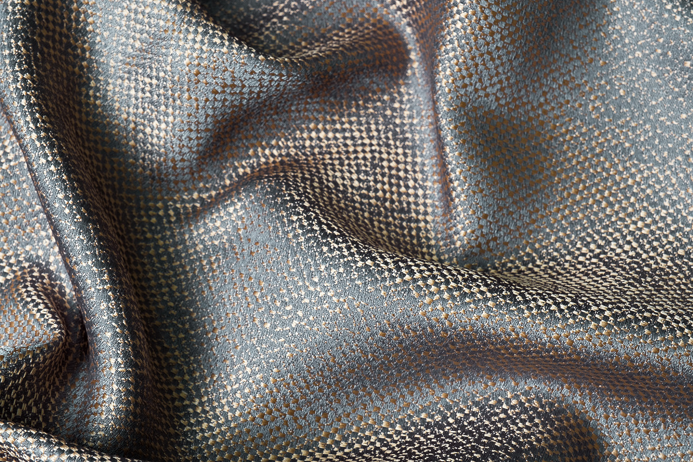 Ткань портьерная ФИДЖИ (FIJI) бирюзовая 4