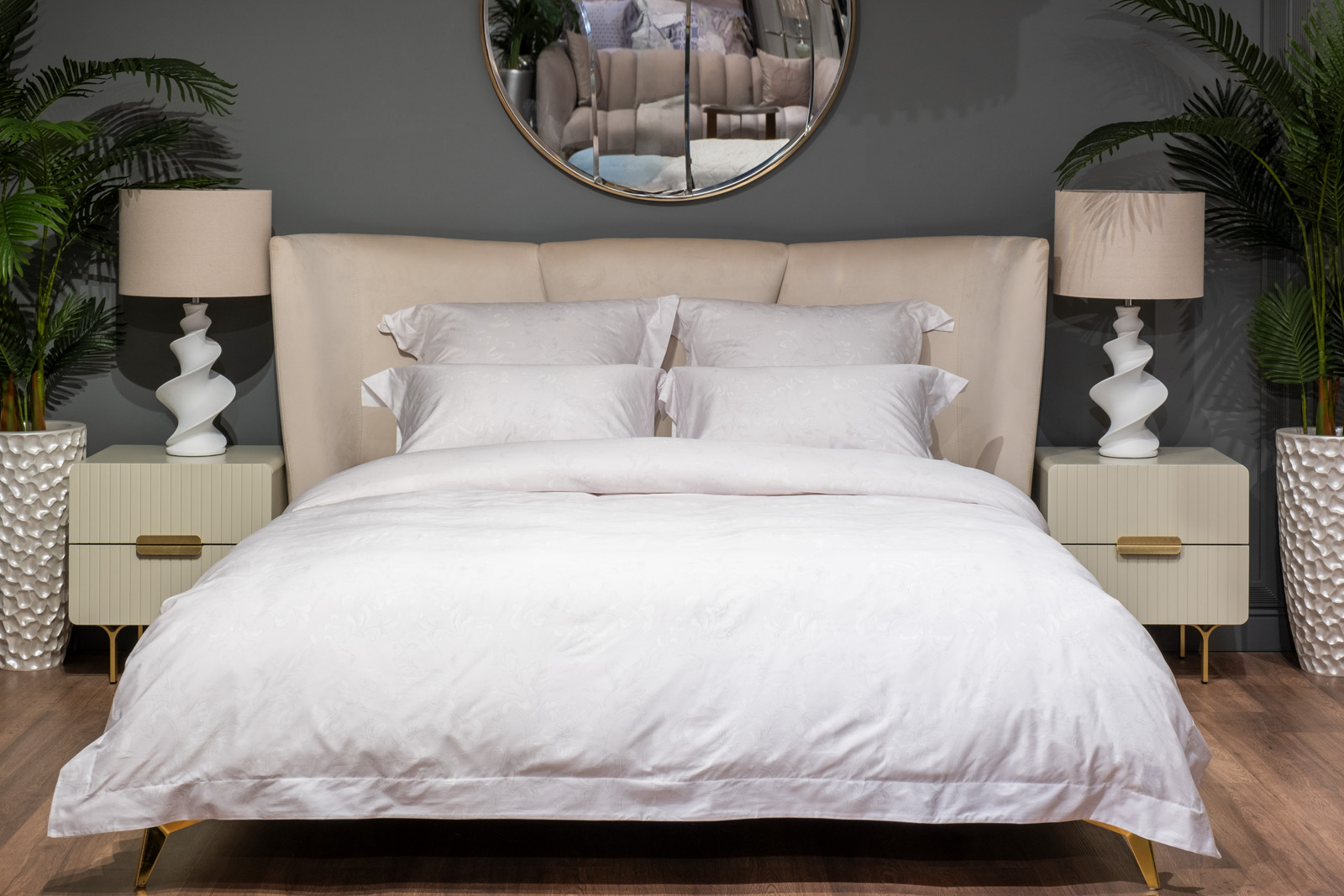 Комплект постельного белья «Лоренцо» белый 220х200см с наволочками 50х70см 1