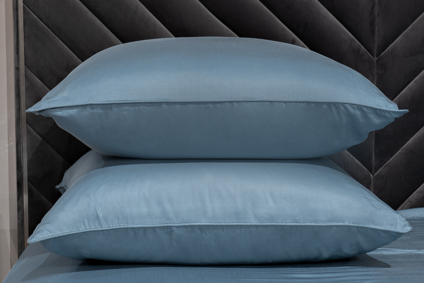 Комплект из 2х наволочек 70х70см бамбук сине-зеленый 1