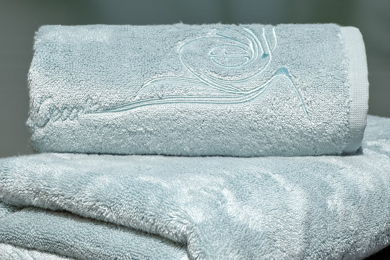 Полотенце «Лирика» 70*140 бирюзовое 6