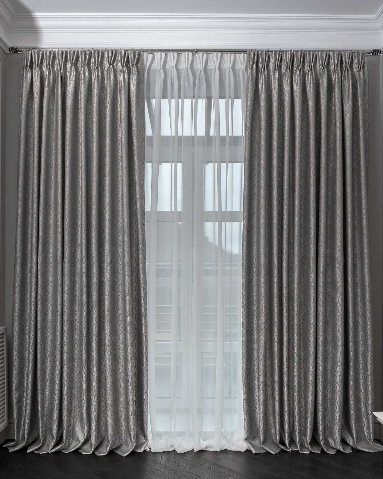 Портьера HOUSTON110 275х260см серая 1