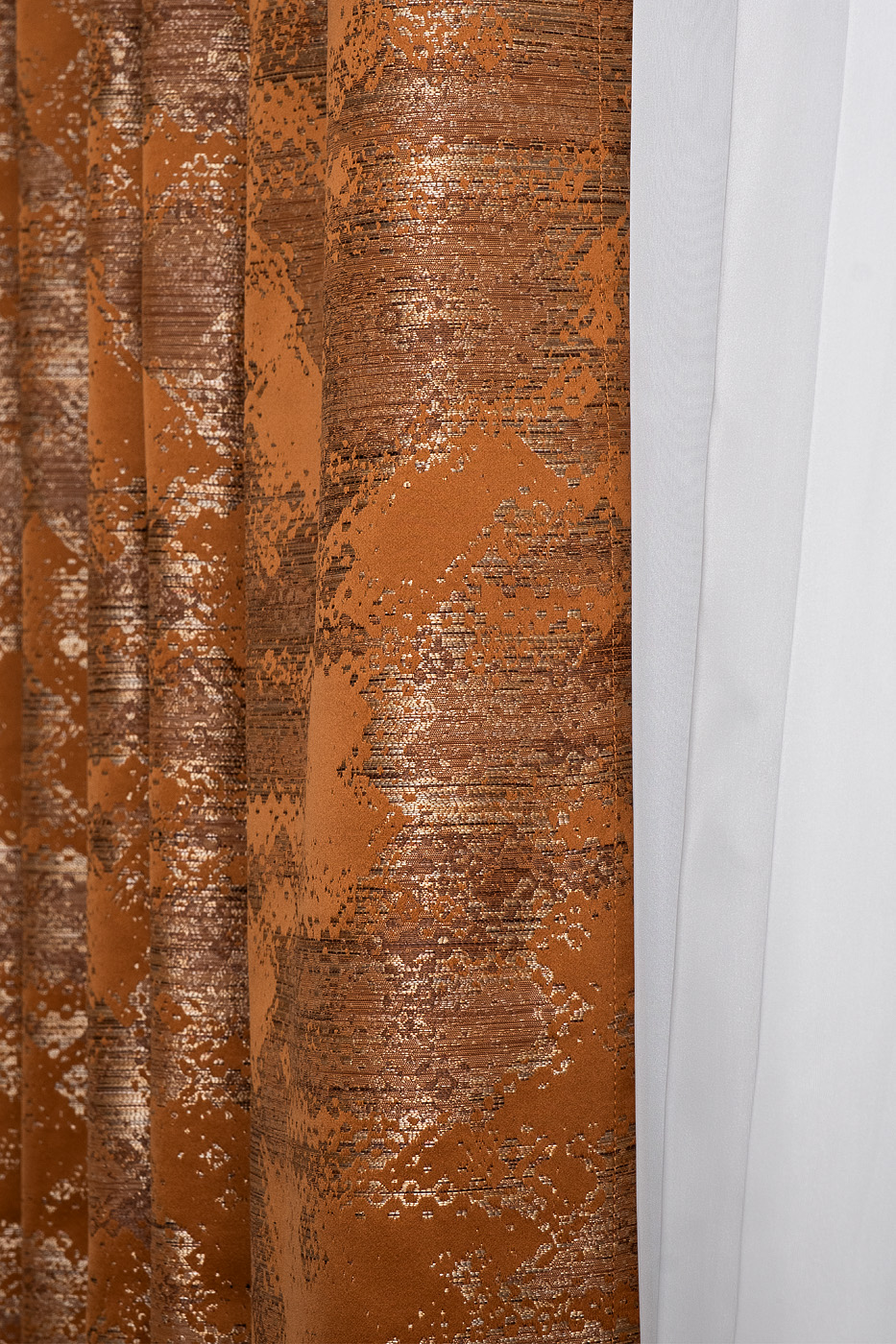 Портьера Бромли (Bromley) 275х260см оранжевая 3