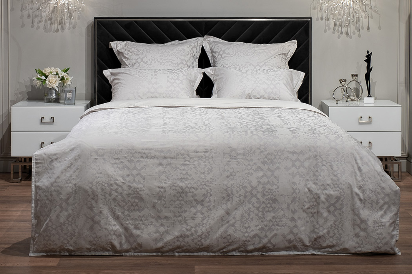 Комплект постельного белья «Маттео» бежевый 220х200см с наволочками 50х70см 1