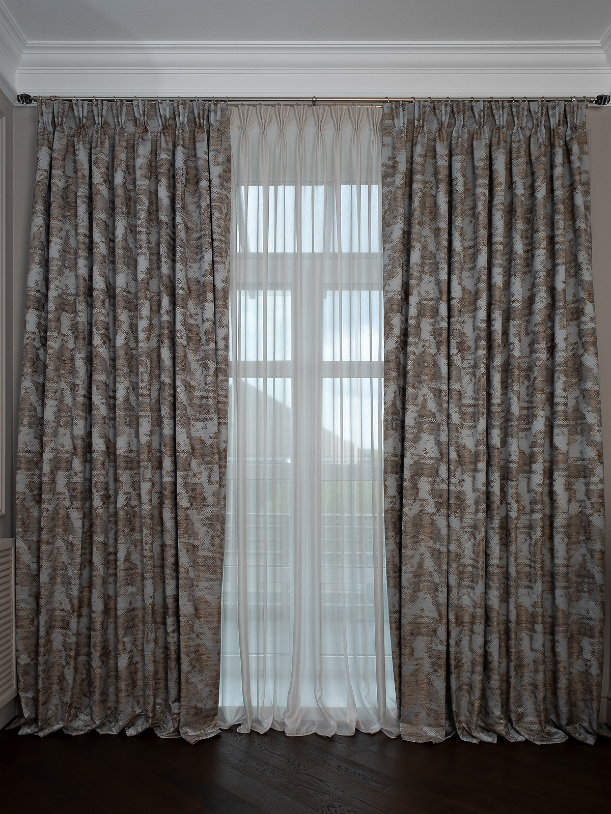 Портьера Bromley 260х300см голубая 1