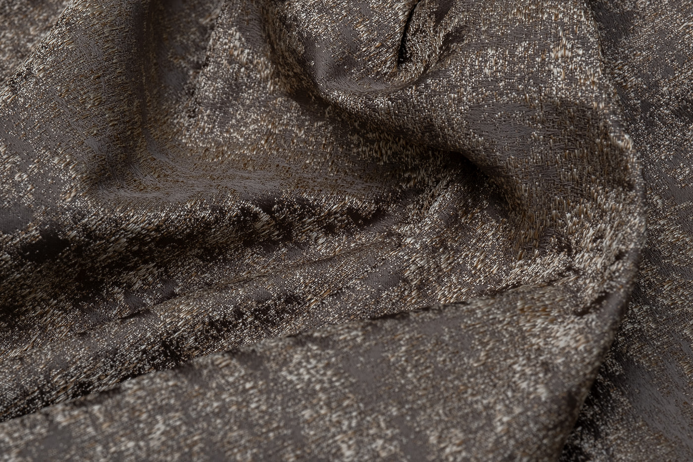 Ткань портьерная Каската коричневая (Cascata kor) 4