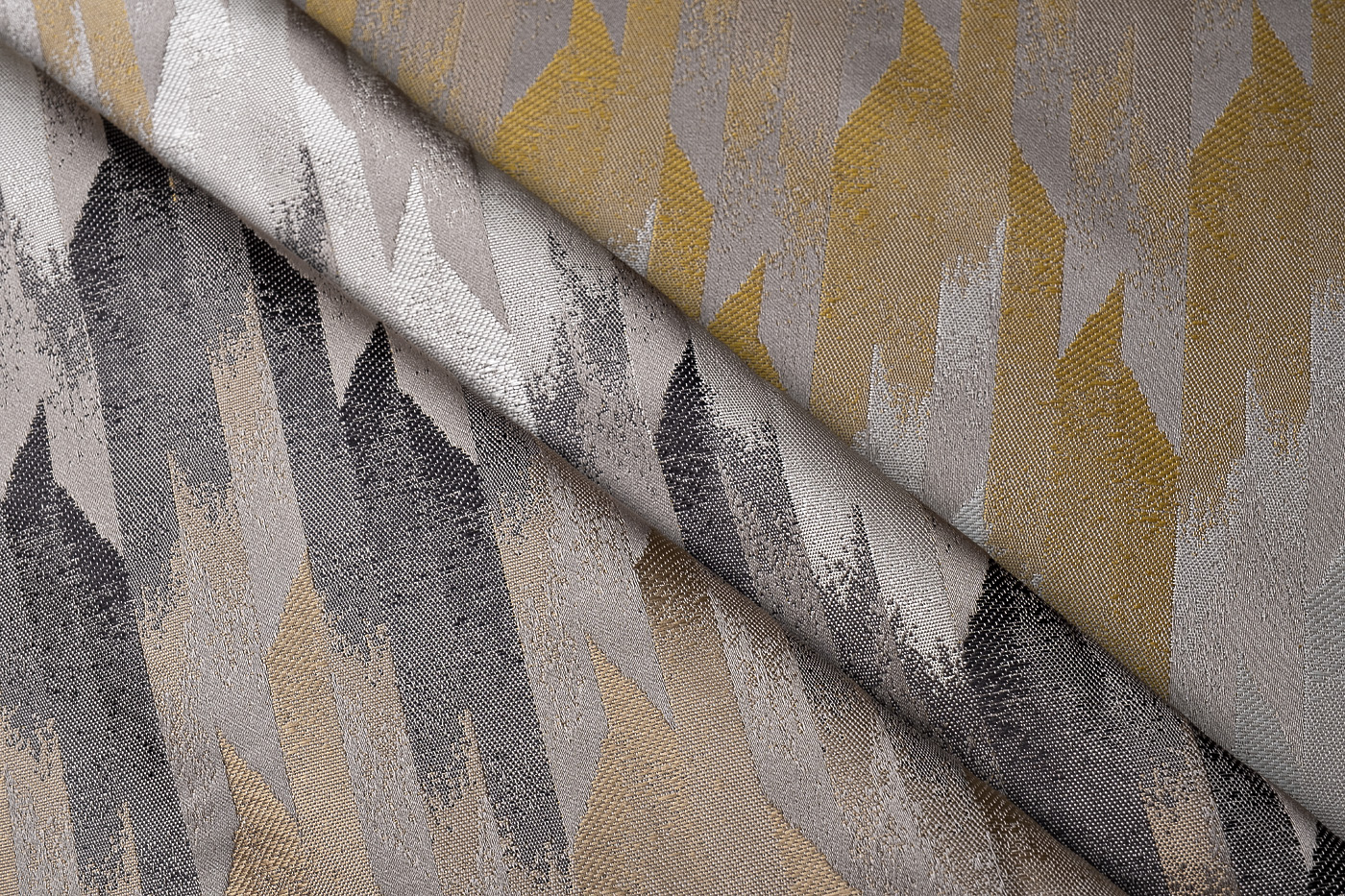 Ткань портьерная КАСКАДА (CASCADA) с золотым 3