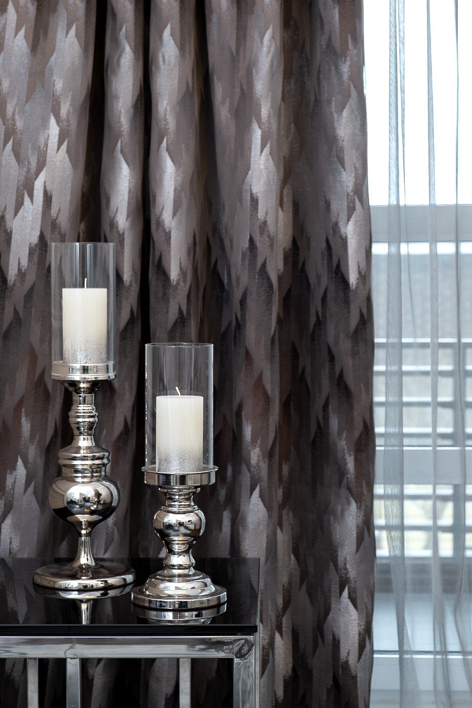 Портьера Каскад (Cascada) 275х260см серая 3