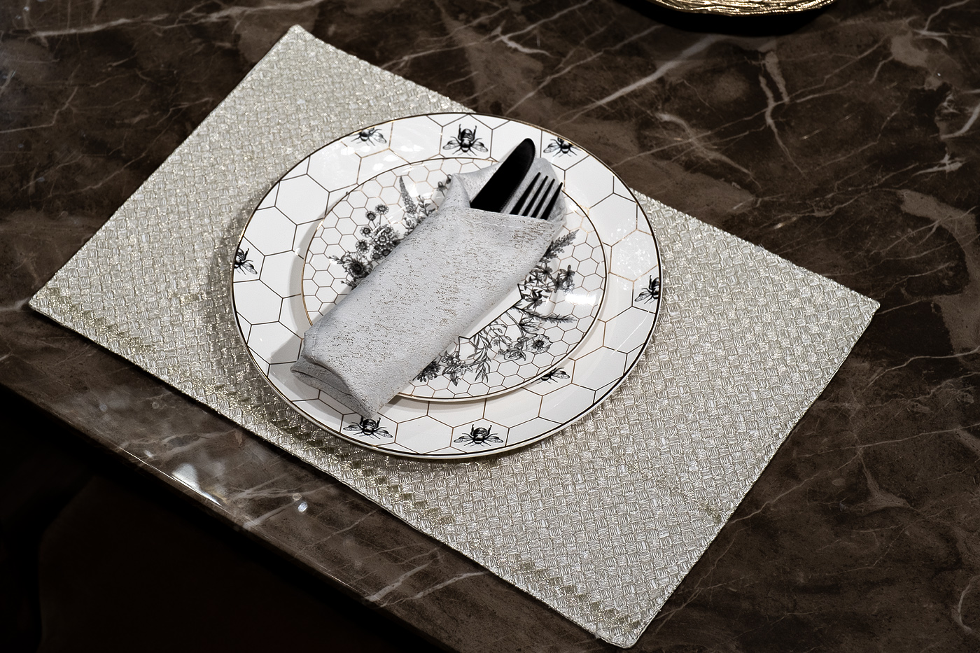 Текстильная подставка «Брасс» бежевая 1