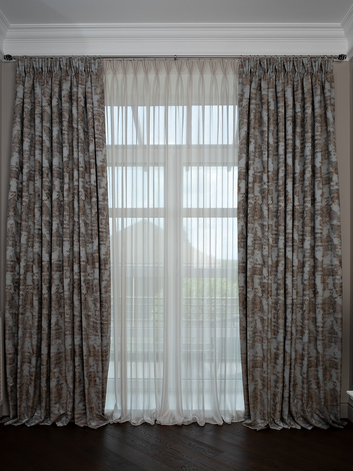 Портьера Bromley 260х300см голубая 2