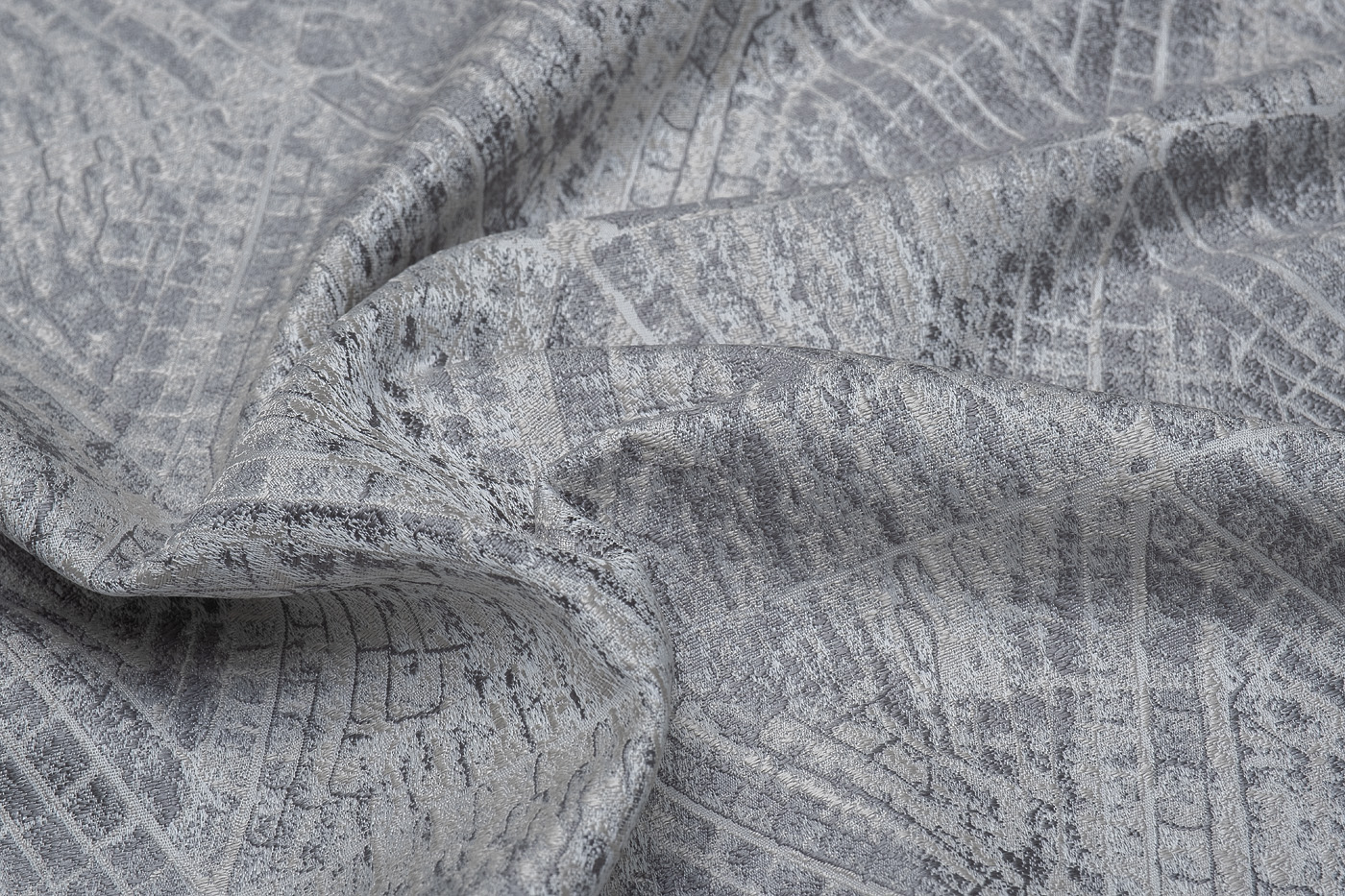 Ткань портьерная Змейка серая (Serpente ser) 4