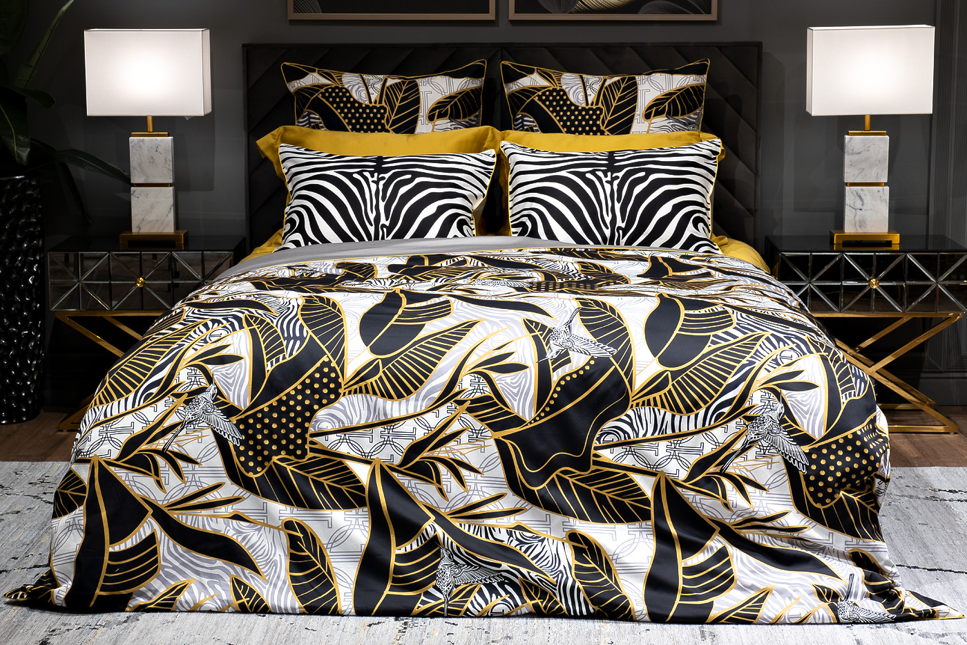 Комплект из 2х наволочек «Тропики» 50х70см зебра/серый 3