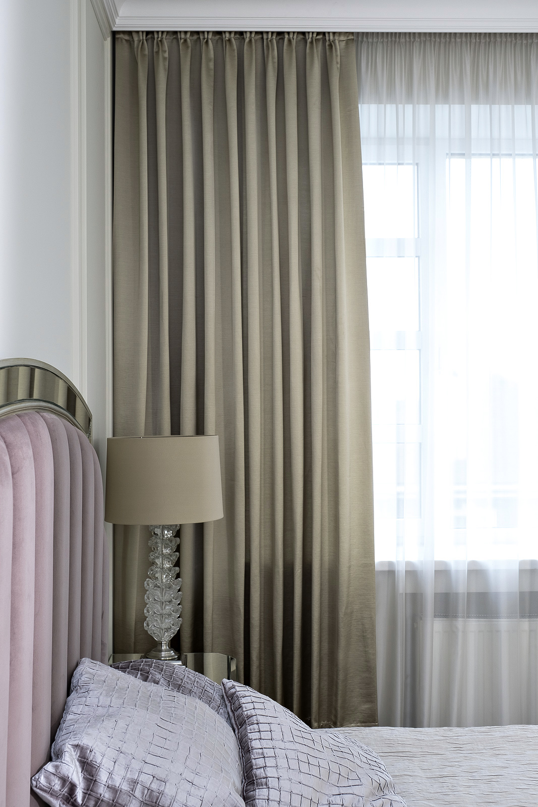 Портьера Эйфория (Euphoria) 300х260см оливковая 1