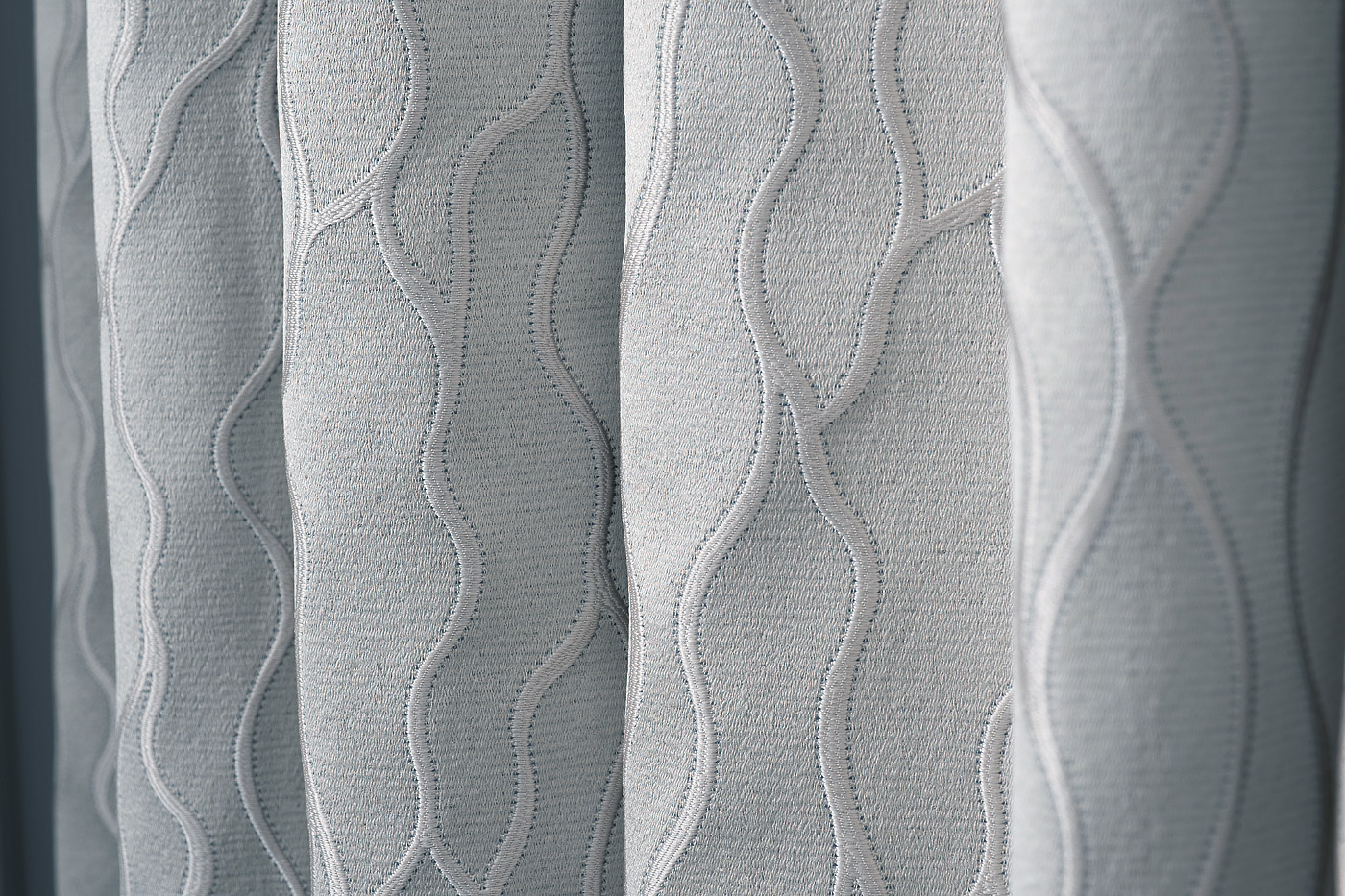 Портьера Ажур (Mesh) 275х260см голубая 2