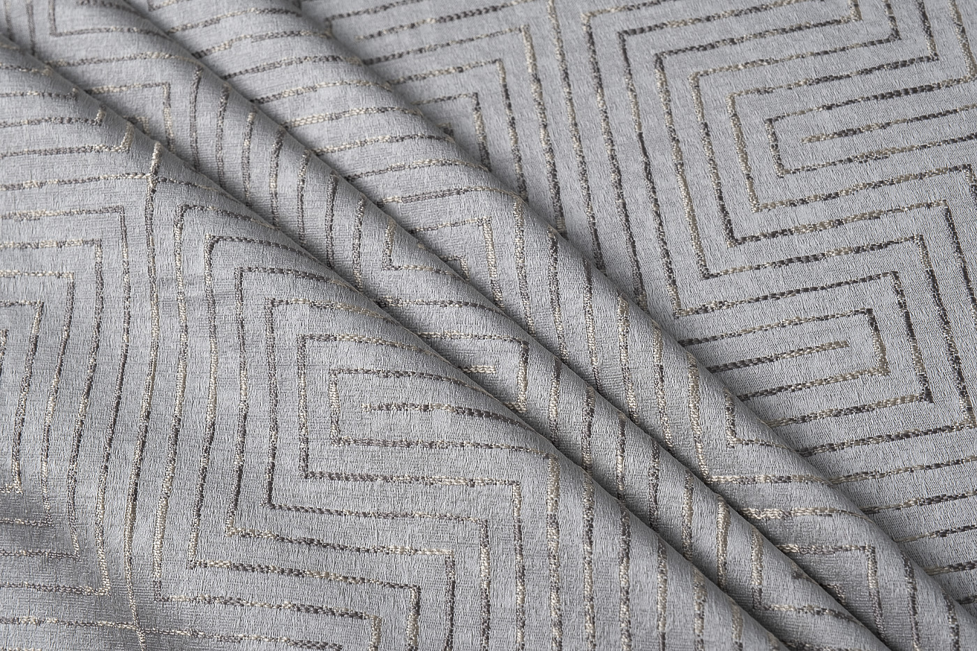 Ткань портьерная Глянец (Gloss) серая 2