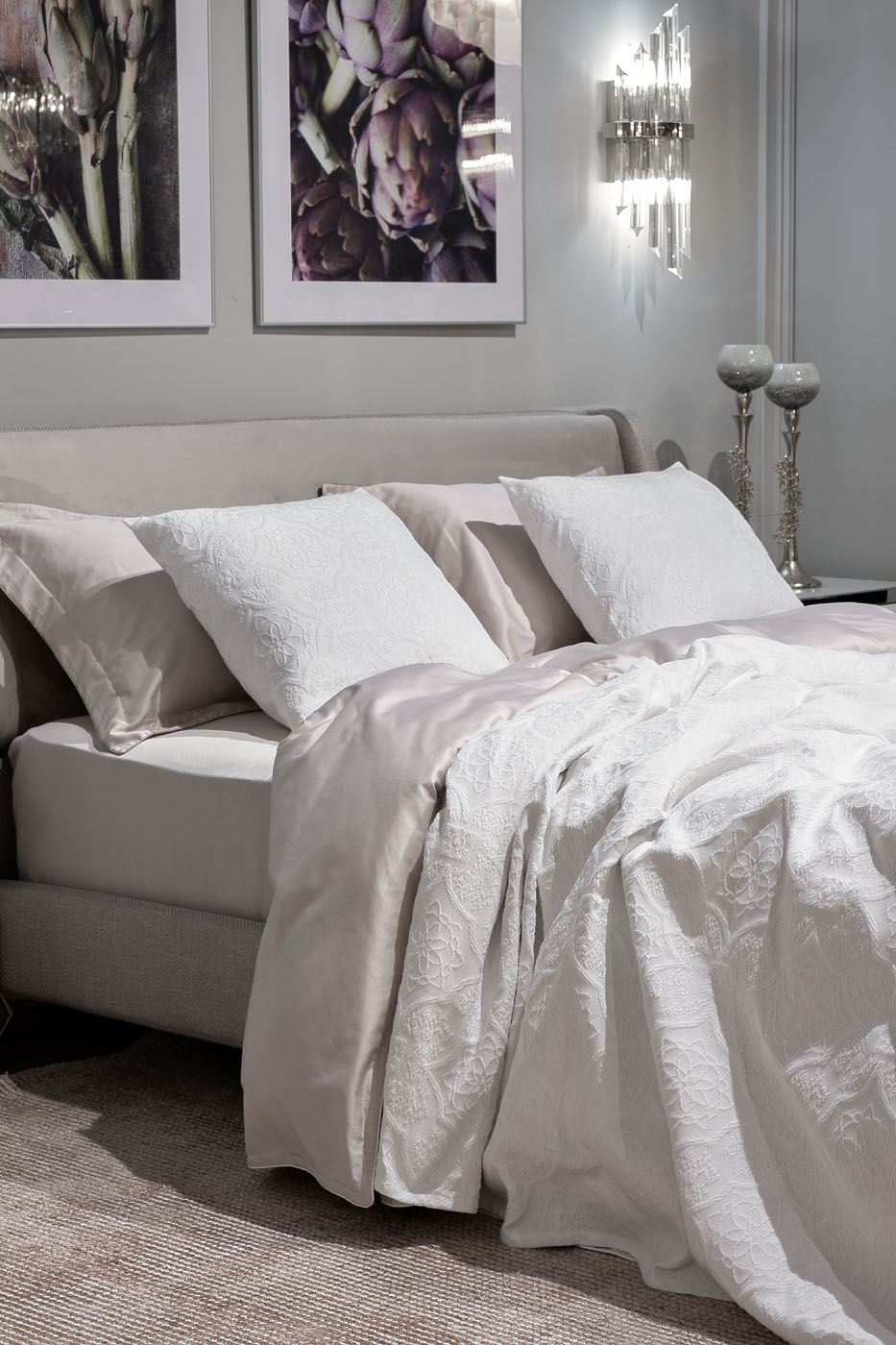 Наволочка декоративная «Тиара» 50х50см белая 4