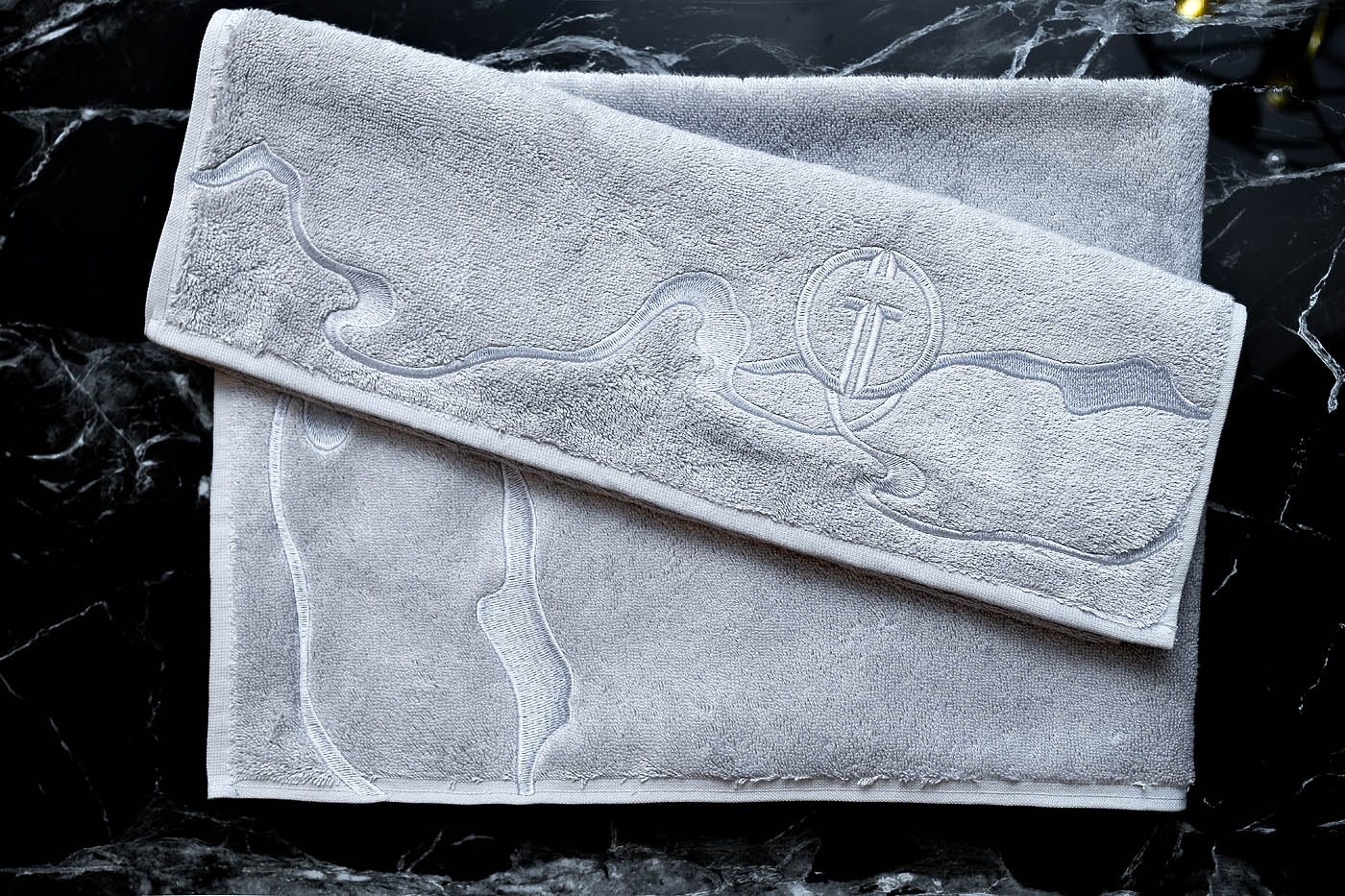 Полотенце «Мелодия» 50*90 серое 1