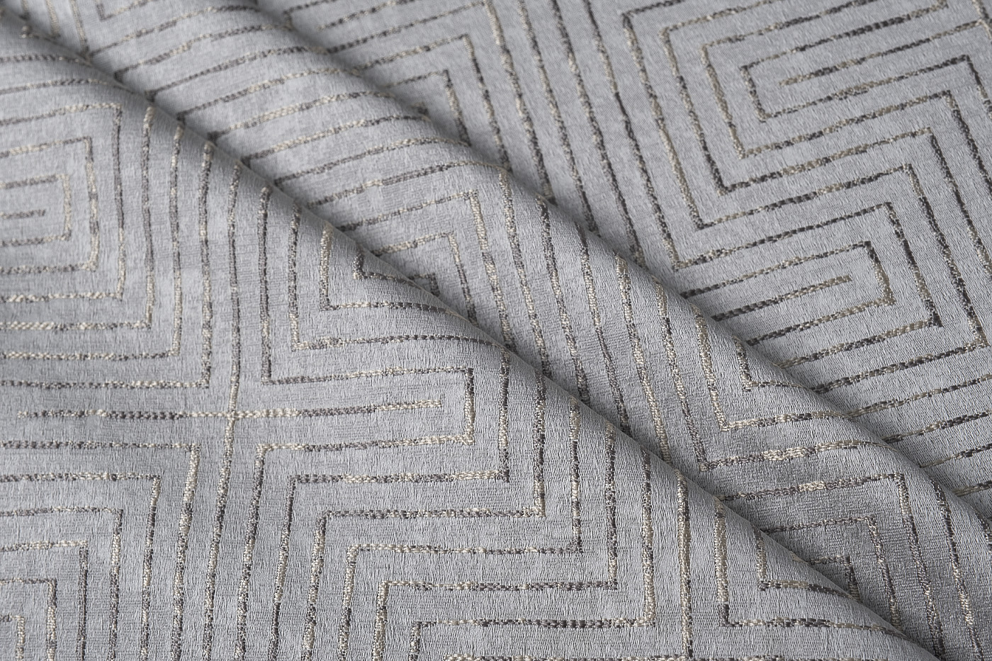 Ткань портьерная Глянец (Gloss) серая 3