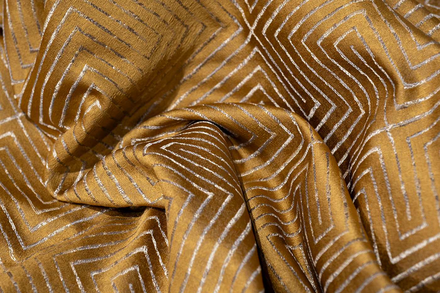 Покрывало Глянец (Gloss) 260х260см горчичное 6