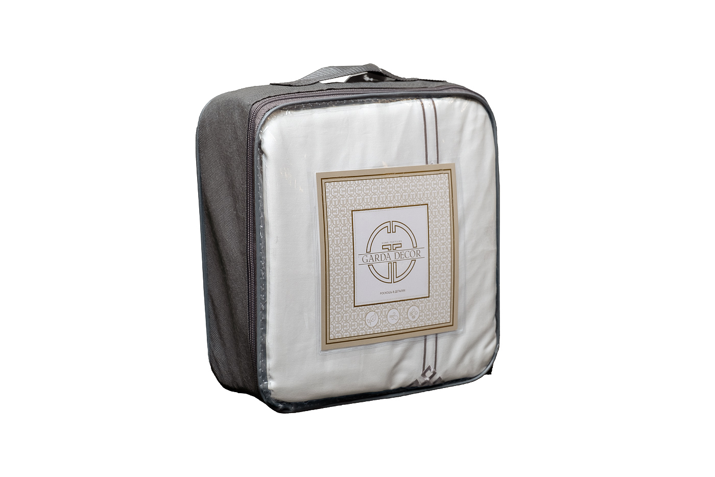 Комплект постельного белья «Арктик» с вышивкой семейный 145х210см серый 13