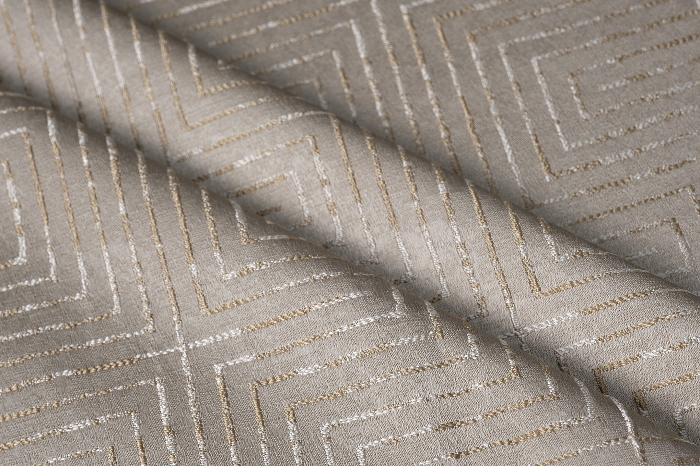 Ткань портьерная ГЛОСС (GLOSS) бежевая 3