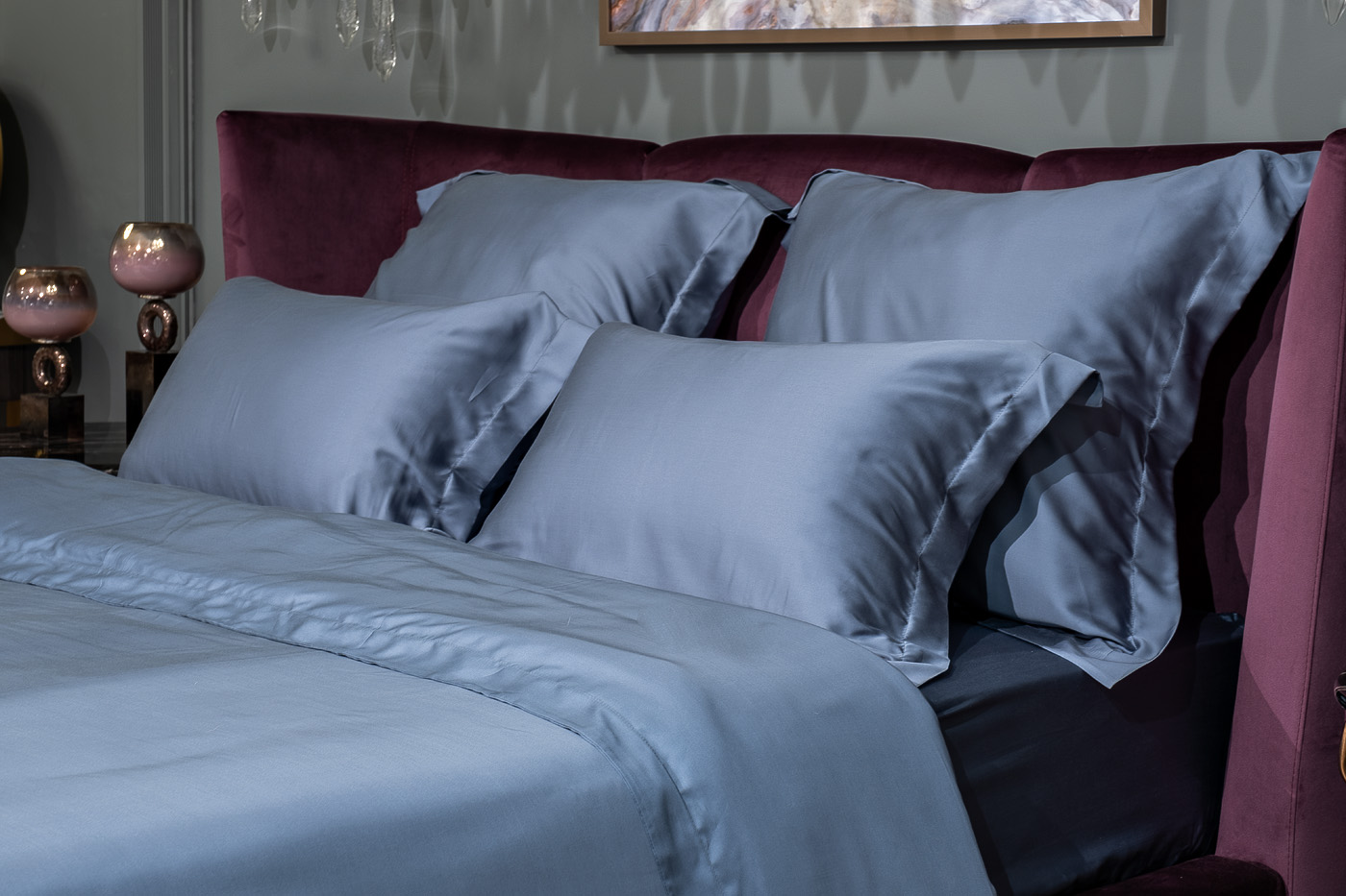 Простыня «Сопрано» 240х250см синяя 3