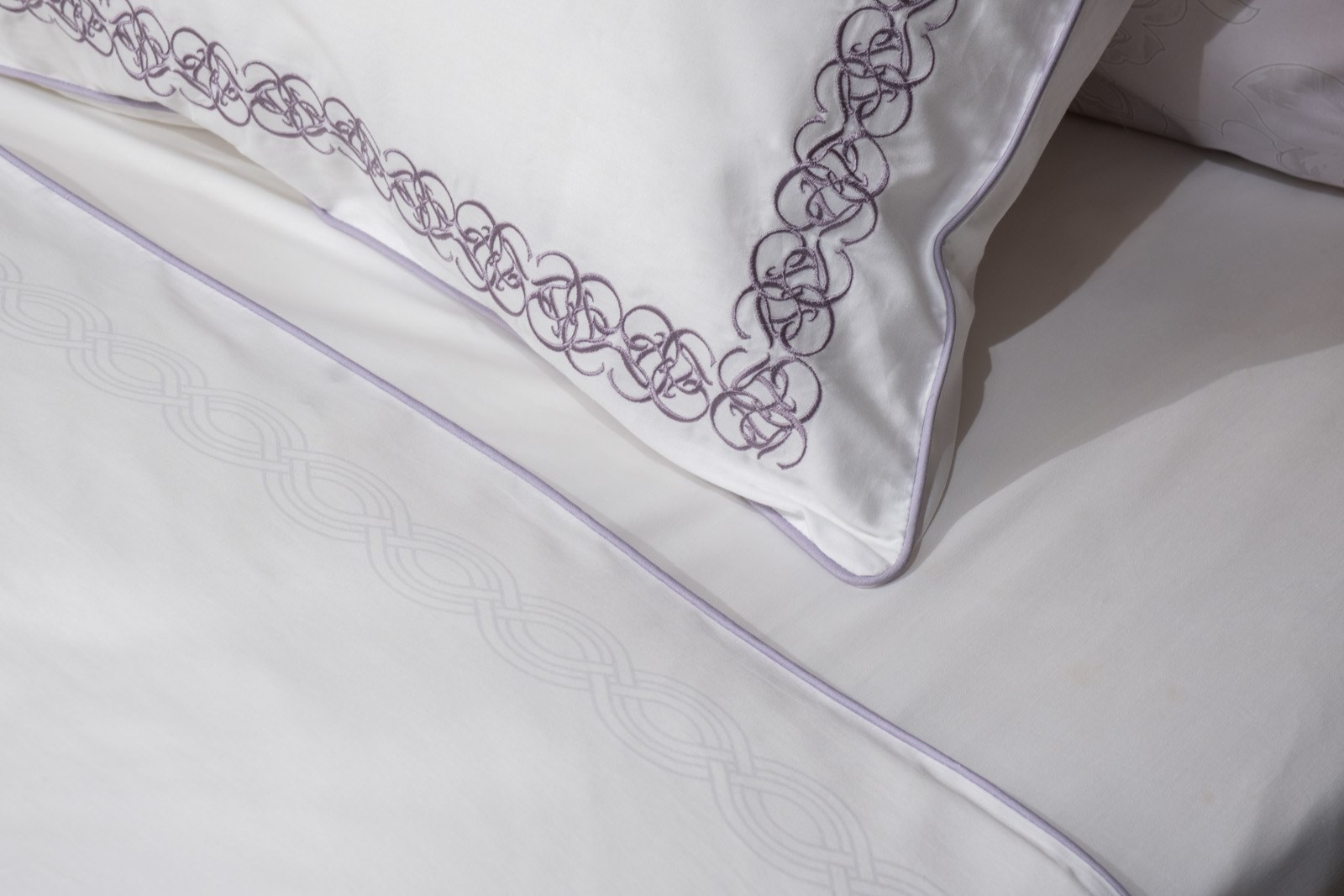 Комплект из 2х наволочек «Фиори» 50х70см сиренево-белый 6