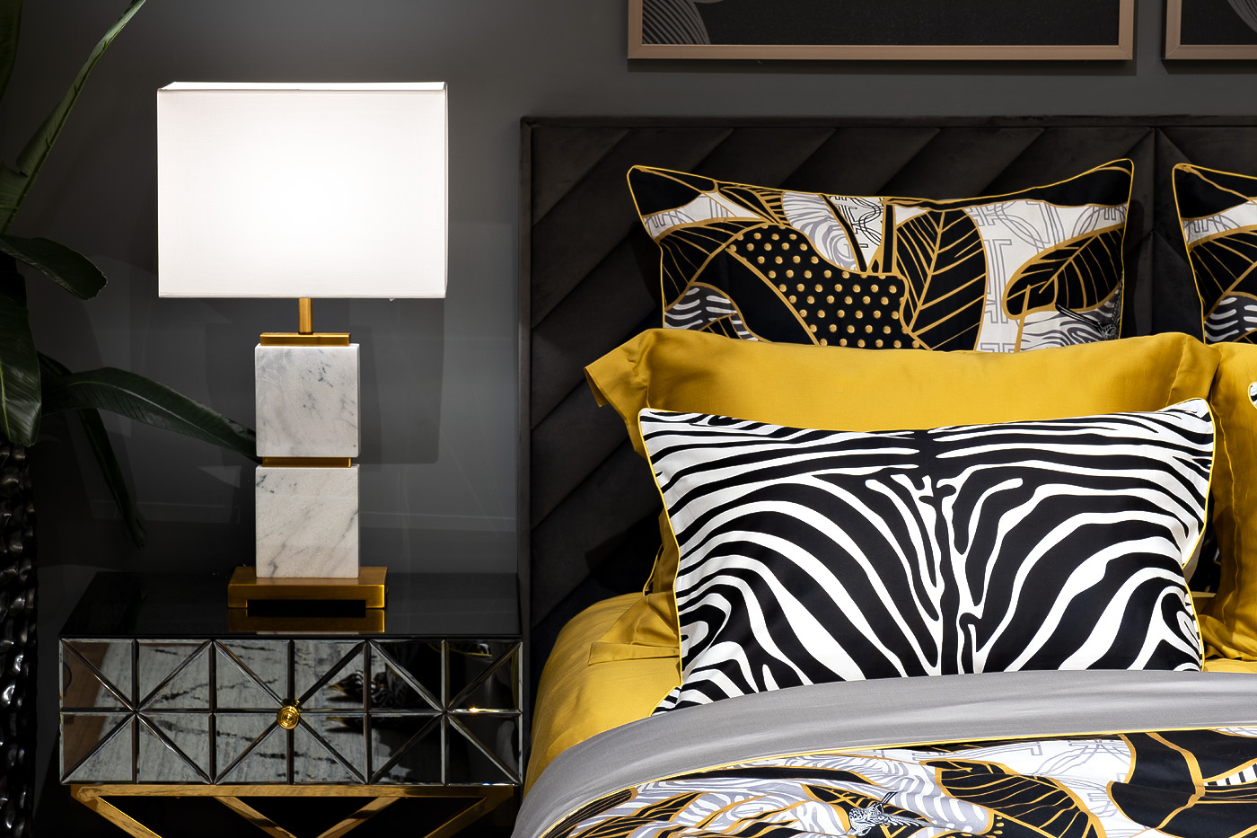 Комплект из 2х наволочек «Тропики» 50х70см зебра/серый 1