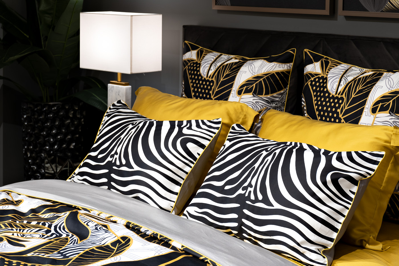Комплект из 2х наволочек «Тропики» 50х70см зебра/серый 2