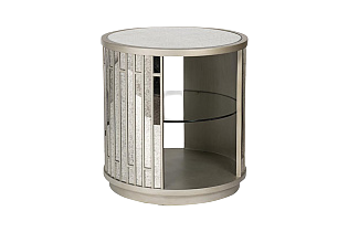 Тумба зеркальная круглая с полкой