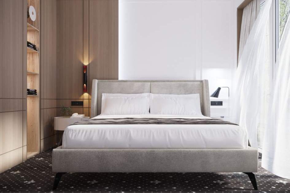 Шкаф в интерьере спальни фото 2