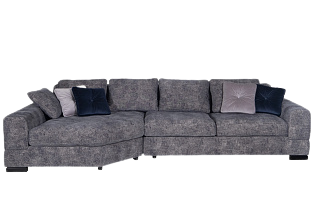 Диван LAZIO трехместный с трапецией левый