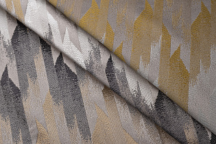 Ткань портьерная Каскад (Cascada) с золотым