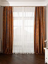 Портьера Бромли (Bromley) 275х260см оранжевая