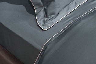 Простыня сатиновая 270х280см зеленая 2 (превью)