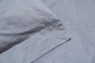 Пододеяльник сатиновый жаккард «Серпенте» 215х150см серый 4 (превью)