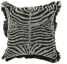 Подушка декоративная с бисером «Зебра» черная 1 (превью)