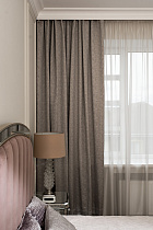 Портьера Глосс (Gloss) 275х260см бежевая