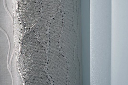 Портьера Ажур (Mesh) 275х260см голубая