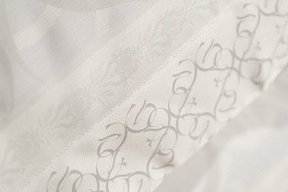 Комплект из 2х наволочек "Ирисы" 70х70см тенсель белый