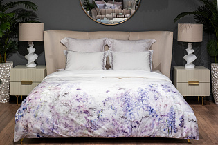 Комплект из 2х наволочек "Фиори" 50х70см сиренево-белый