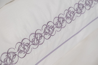 Комплект из 2х наволочек "Фиори" 50х70см сиренево-белый