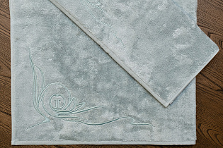 Полотенце "Лирика" 50*90 бирюзовое