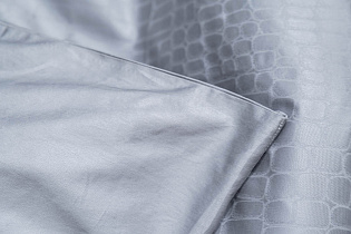 Пододеяльник сатиновый жаккард «Серпенте» 215х150см серый 5 (превью)