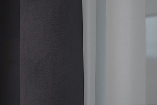 Портьера Шелк (Silky) 275х260см димаут серая 3 (превью)
