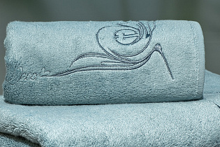 Полотенце «Лирика» 70*140 голубое 6 (превью)