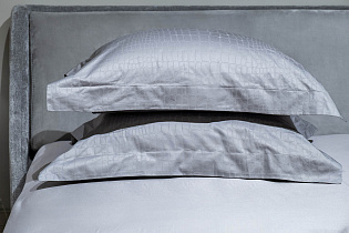 Комплект постельного белья "Змейка" серый семейный с наволочками 50х70см