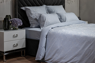 Комплект постельного белья "Илария" голубой 220х200см с наволочками 50х70см