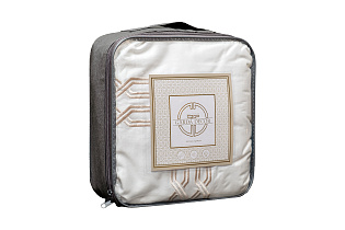 Комплект постельного белья «Паллада» с вышивкой семейный 145х210см золотой 12 (превью)